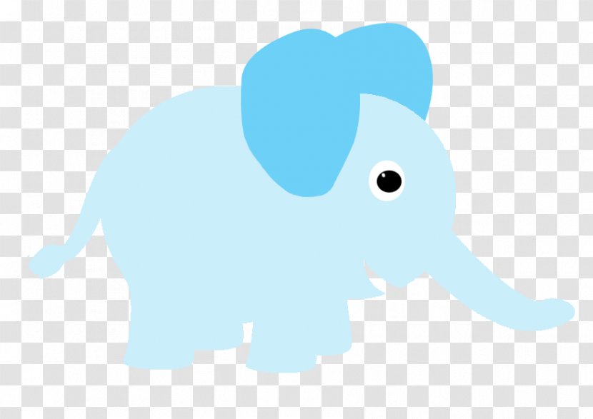 Vertebrate Elephant Cartoon Clip Art - Turquoise - Baby Transparent PNG