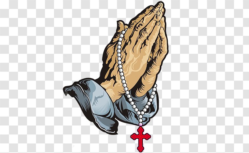 Praying Hands Prayer Rosary Drawing - Jesus - Pax Christi Catholic Community Transparent PNG