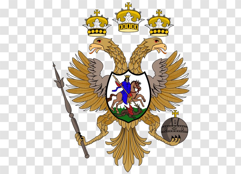 Tsardom Of Russia Russian Empire Coat Arms Revolution Flag - Wikipedia Transparent PNG