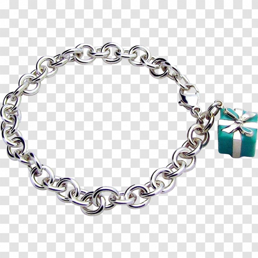 Charm Bracelet Tiffany & Co. Silver Blue - Chain Transparent PNG