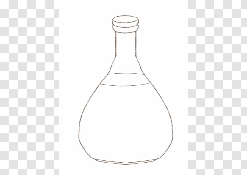 Glass Bottle - Laboratory Flask - Message In A Outline Transparent PNG