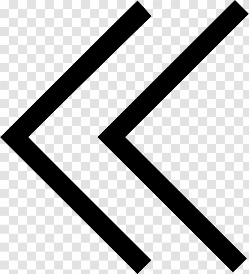 Line Triangle Font Product Design - Black M - Double Left Transparent PNG