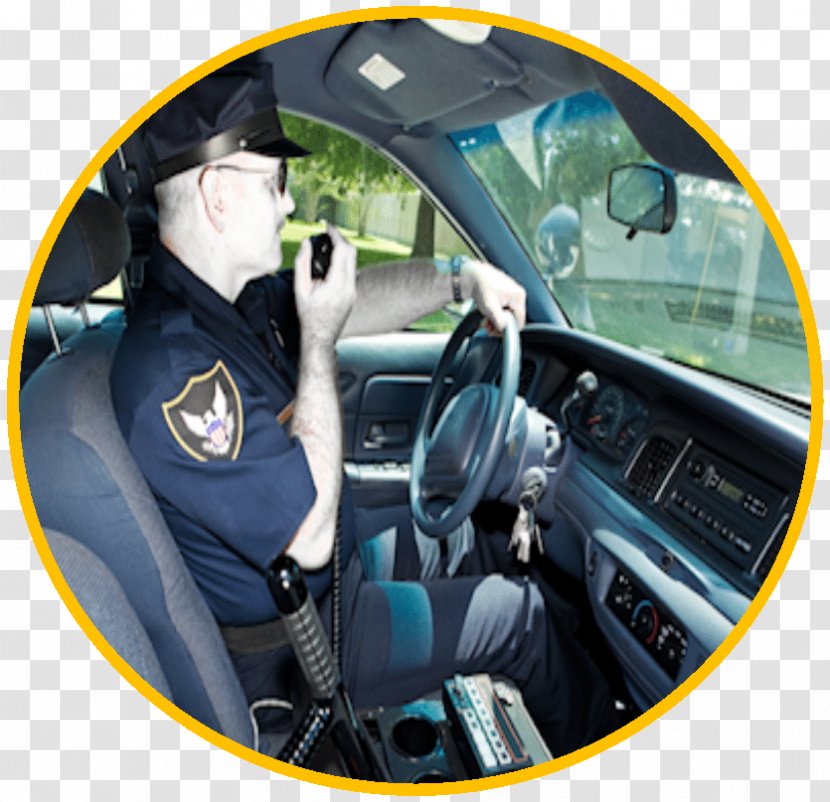 Police Officer In Car Motor Vehicle Steering Wheels - Part Transparent PNG