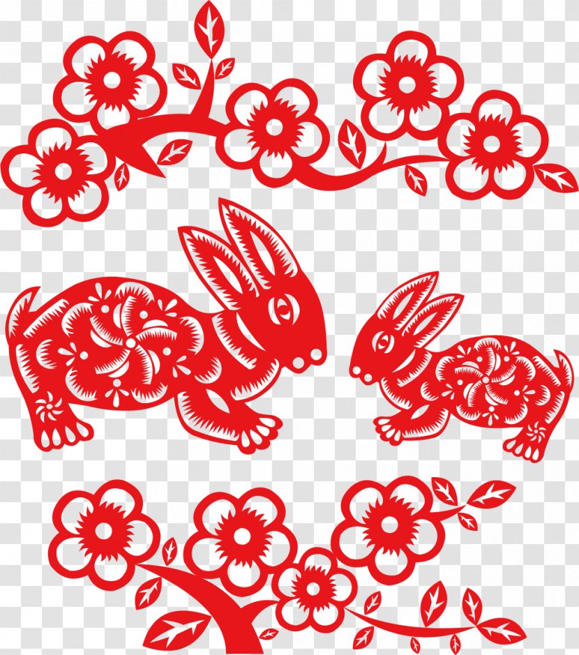 Chinese New Year Dragon Clip Art - Rabbit - Vector Material Small Transparent PNG