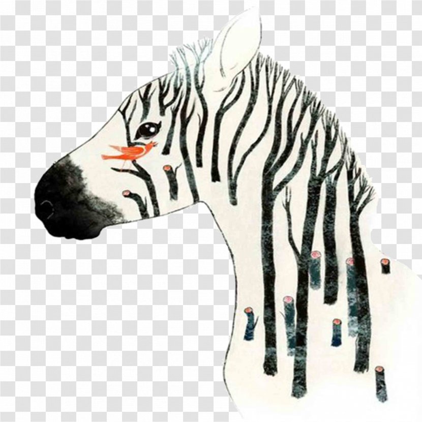 Zebra Art Graphic Design Illustration - Neck Transparent PNG