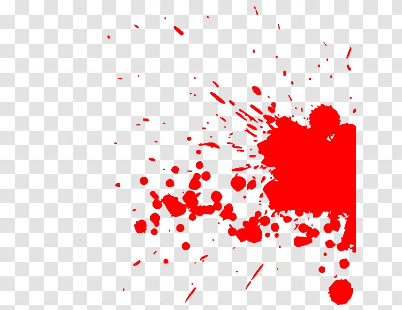 Brush Drawing Painting - Blood Red Transparent PNG