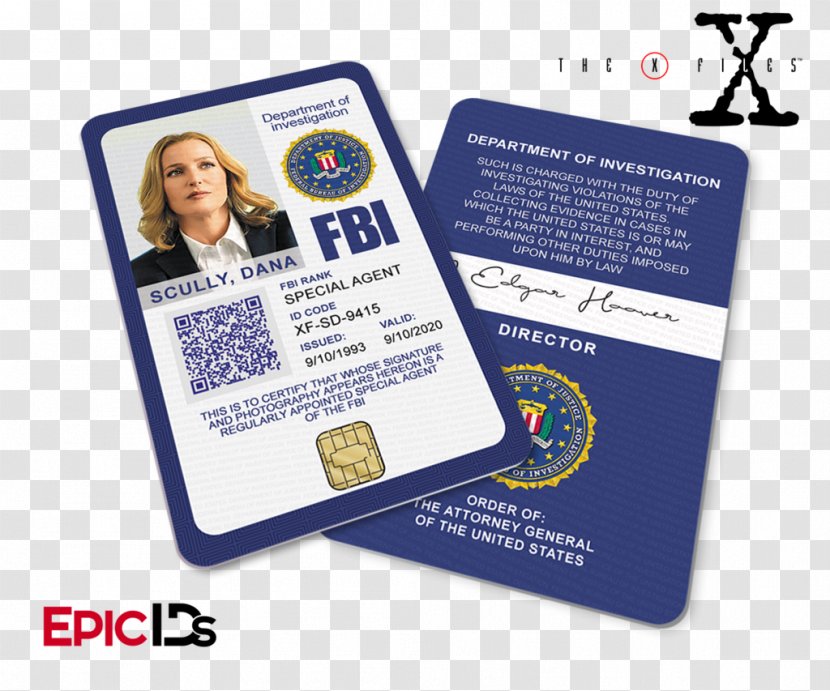 Dana Scully Fox Mulder The X-Files Special Agent Federal Bureau Of Investigation - Logo - Badge Secret Transparent PNG