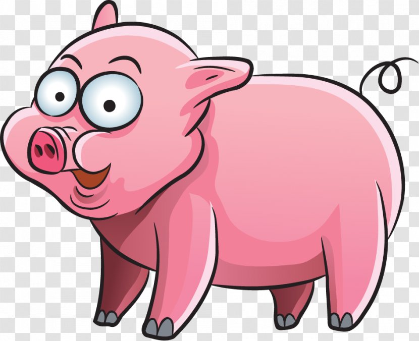 Domestic Pig Cattle Drawing Farm - Snout Transparent PNG