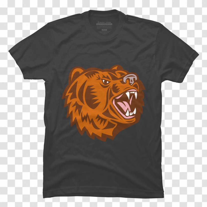 T-shirt Clothing Sleeve Bluza - Big Cats - Grizzly Transparent PNG