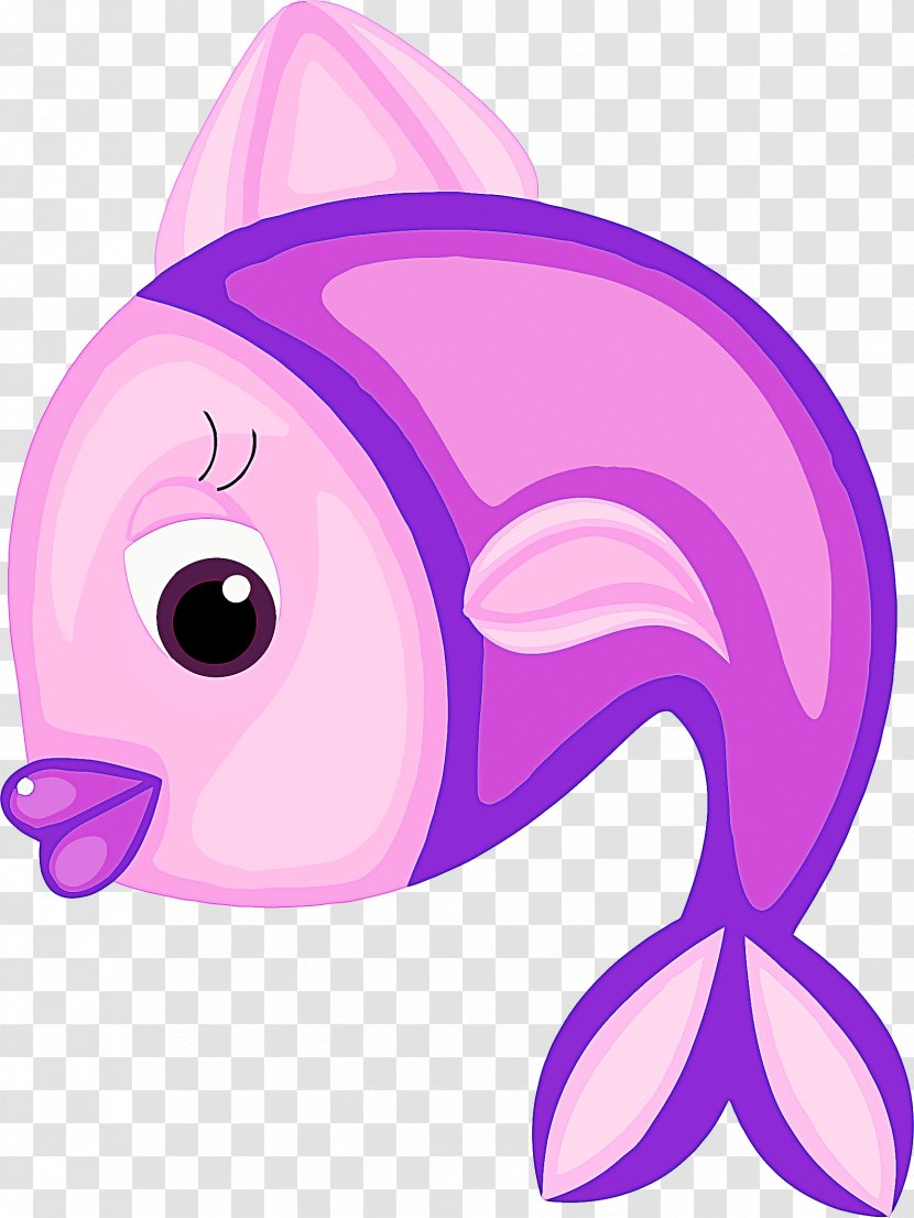 Cartoon Pink Clip Art Marine Mammal Dolphin - Cetacea Transparent PNG