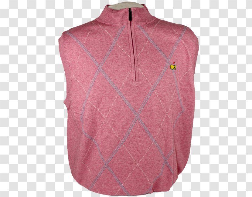 Sleeve Pink M Neck Outerwear - Sweater Vest Transparent PNG