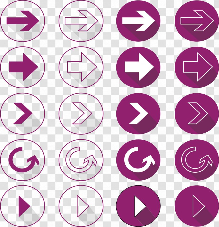 Pointer Arrow Euclidean Vector Icon - Cursor - Purple Right Transparent PNG