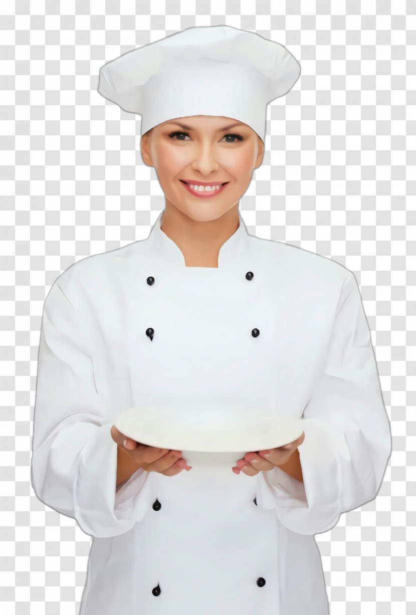 Chef's Uniform Cook White Clothing Chef - Sleeve Transparent PNG