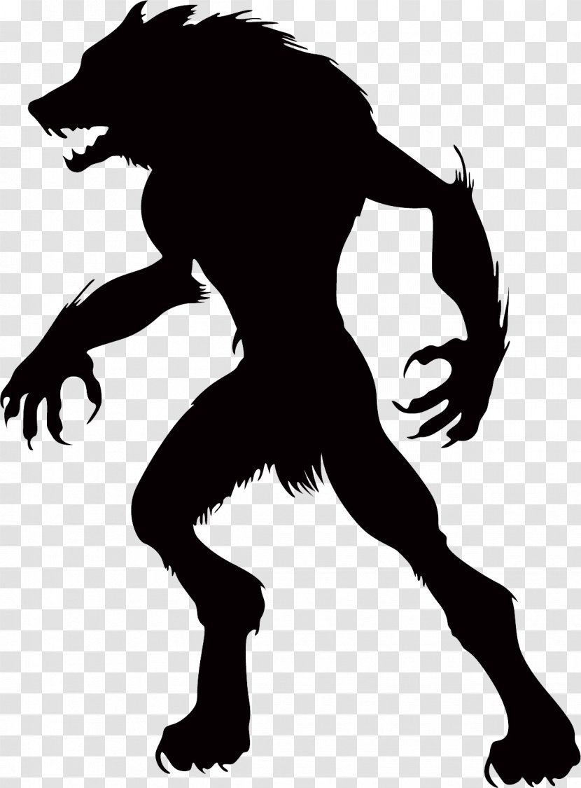 Werewolf Vector Graphics Wall Decal Illustration - Mammal - Wolf Transparent PNG