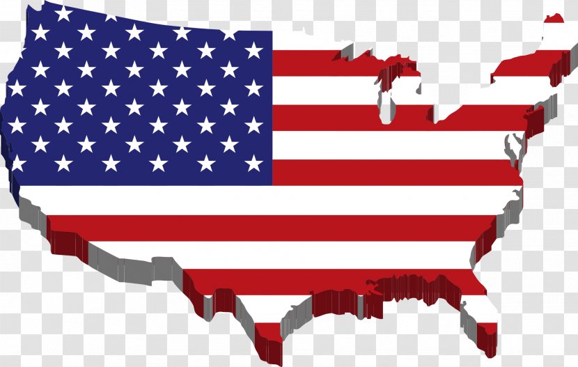 Flag Of The United States Map Clip Art - Area - USA Transparent PNG
