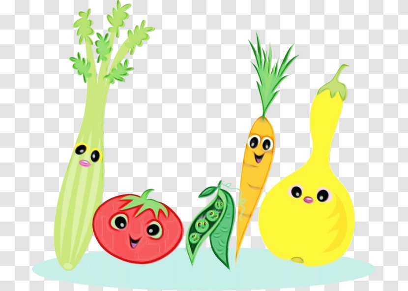 Watercolor Natural - Superfood - Fruit Carrot Transparent PNG