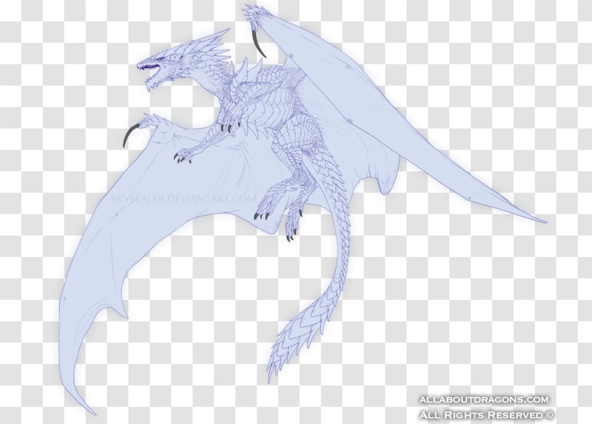 Mammal Dragon Line Art Sketch - Cartoon Transparent PNG