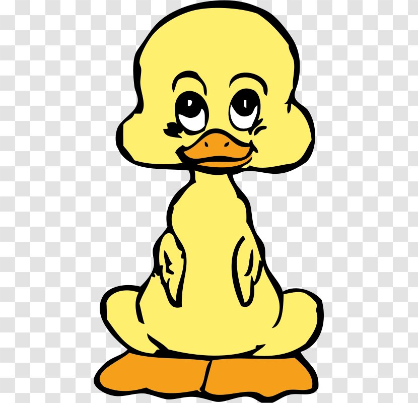 Duck Animation Cartoon Clip Art - Funny Animal - Free Sitting Pull Material Transparent PNG