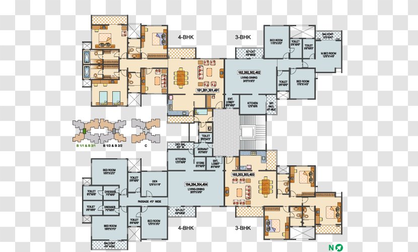 Floor Plan Green Groves Residential Area House Apartment - Schematic Transparent PNG