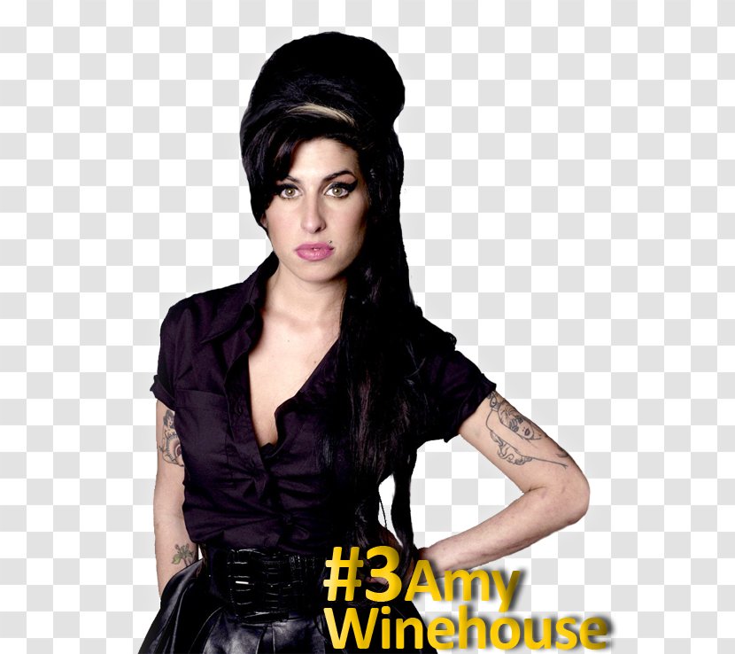 Amy Winehouse Black Hair Headgear Wig Transparent PNG