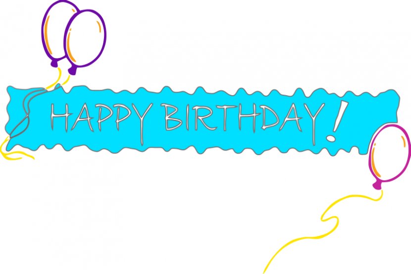 Banner Birthday Clip Art - Party - Clipart Transparent PNG