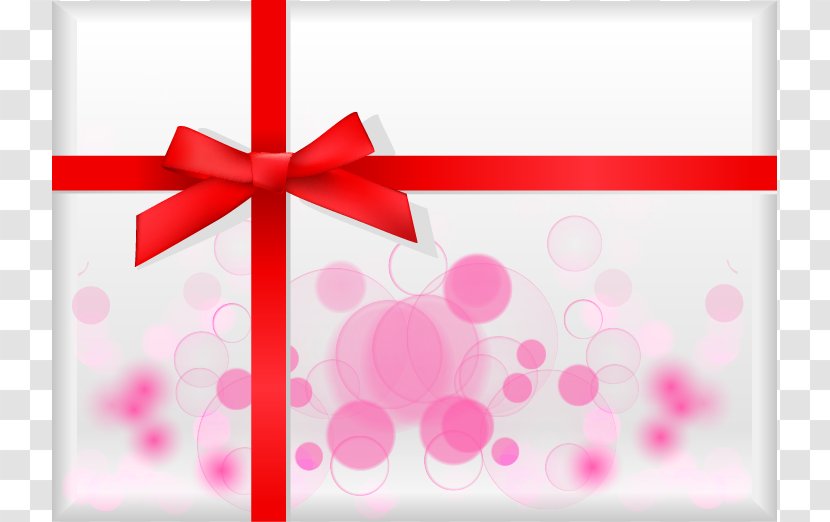 Pink Ribbon Red Illustration - Dream Circle Painted Gift Box Pattern Transparent PNG