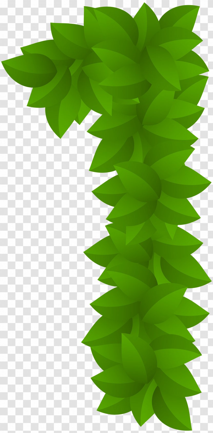 Leaf Clip Art - Green - Number One Image Transparent PNG