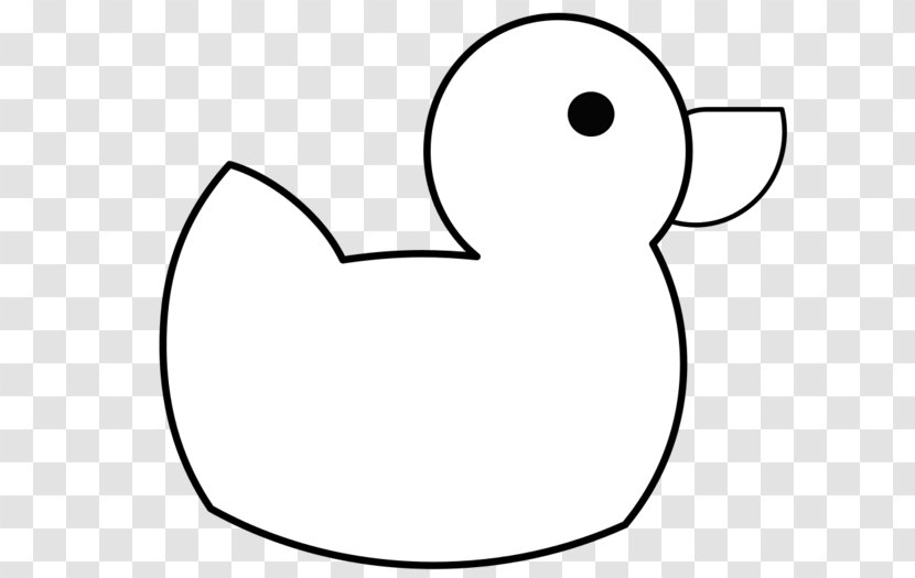 Rubber Duck Template Stencil Clip Art - Mammal - Clipart Black And White Transparent PNG
