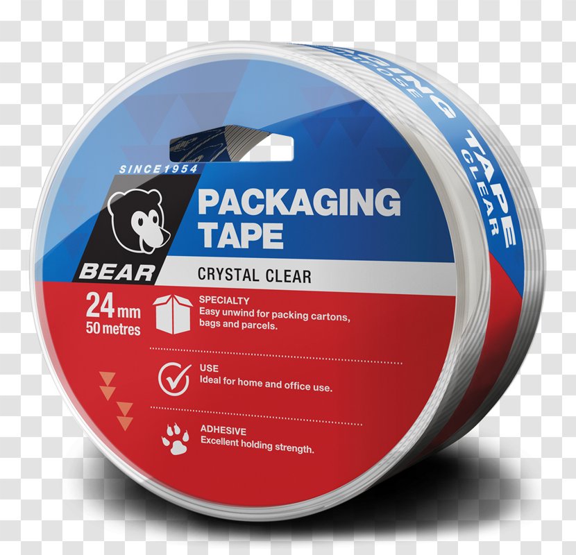 Adhesive Tape Box-sealing Label - Bear - Packing Transparent PNG