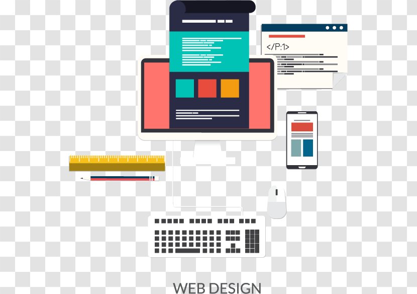 Web Development Responsive Design Search Engine Optimization Content Marketing - Vector Technology Office Transparent PNG