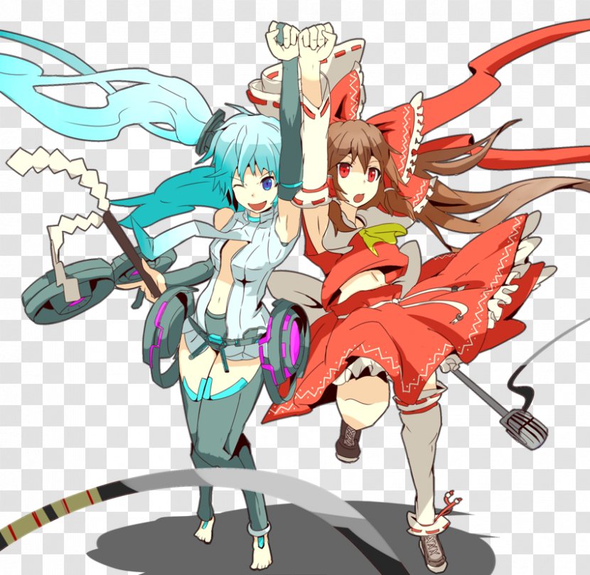 Subterranean Animism Hatsune Miku Reimu Hakurei Vocaloid - Tree - Safe Net Transparent PNG