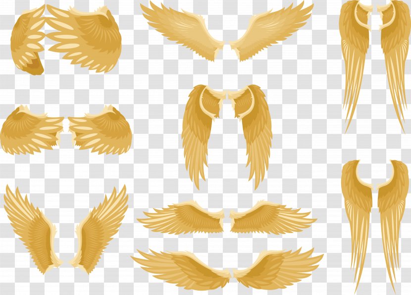 Wing Feather - Shoulder - Golden Wings Transparent PNG