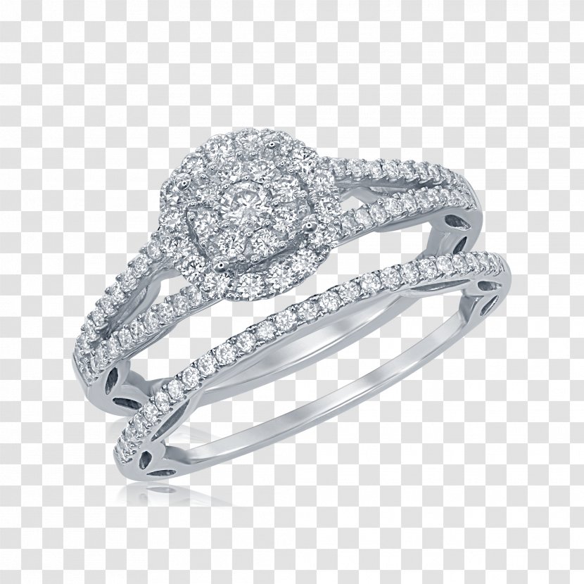 Wedding Ring Engagement Diamond Jewellery - Princess Cut Transparent PNG