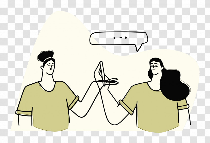 Yellow Conversation Font Joint Cartoon Transparent PNG