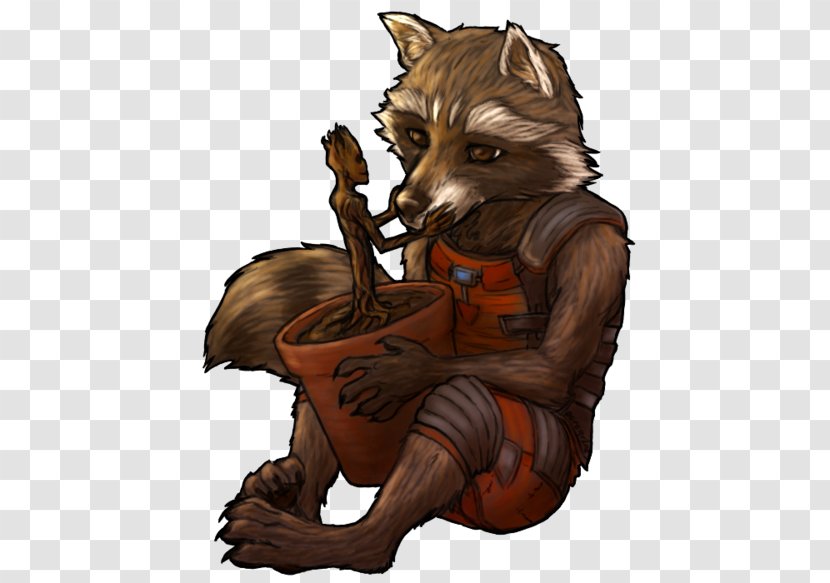 Rocket Raccoon Baby Groot Iron Man Fan Art Transparent PNG