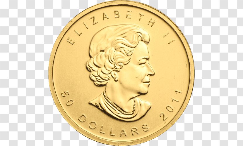 Bullion Coin Canadian Gold Maple Leaf - American Eagle Transparent PNG