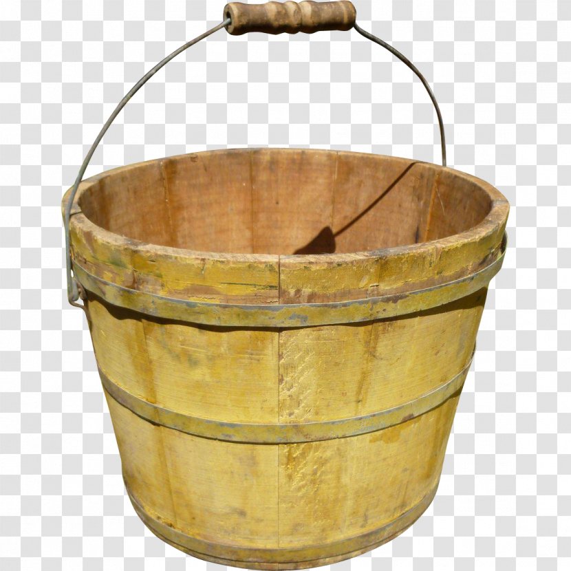 Bucket Paint Wood Handle Antique - Firkin Transparent PNG