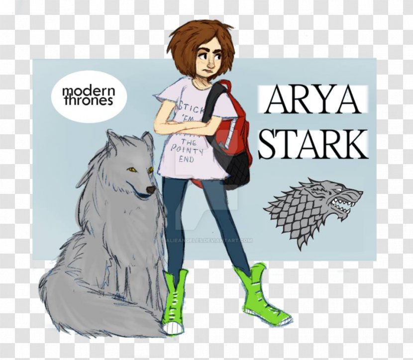 Arya Stark A Song Of Ice And Fire Game Thrones Sansa House - Silhouette Transparent PNG