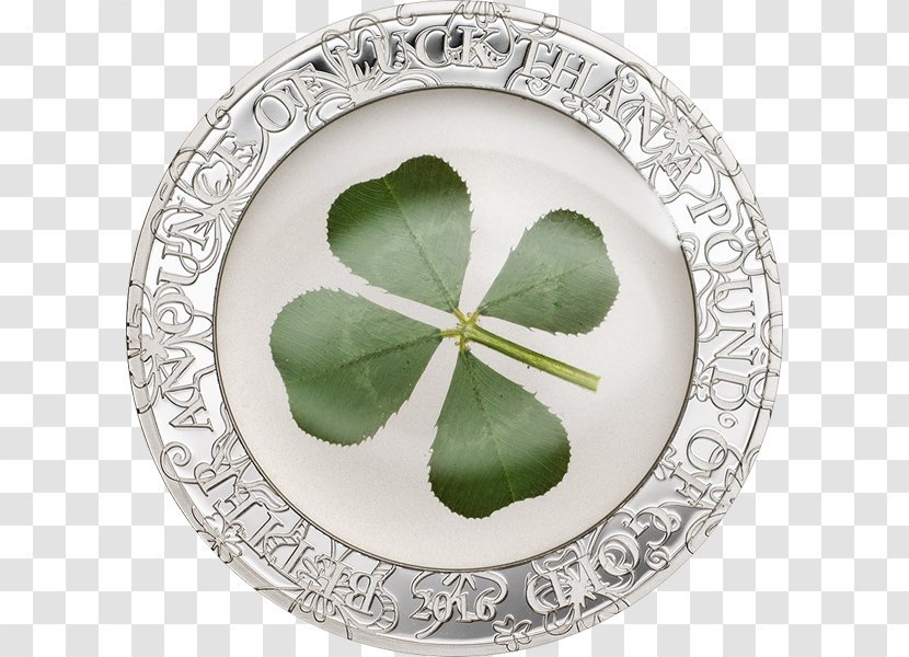 Silver Coin Four-leaf Clover Luck - Proof Coinage Transparent PNG