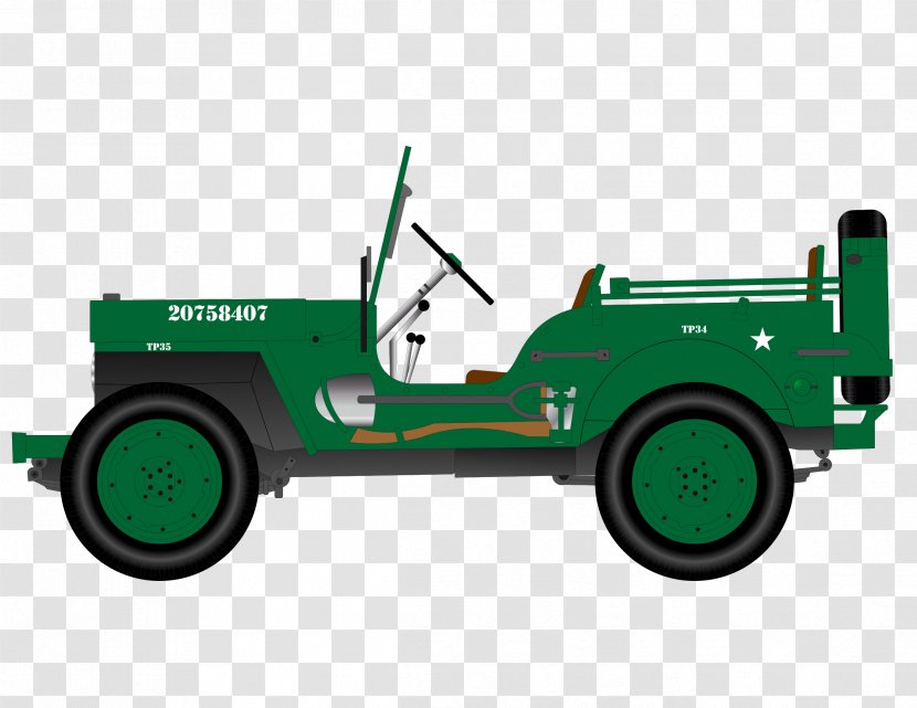 Jeep Wrangler Car Willys MB Humvee - Vehicle Transparent PNG