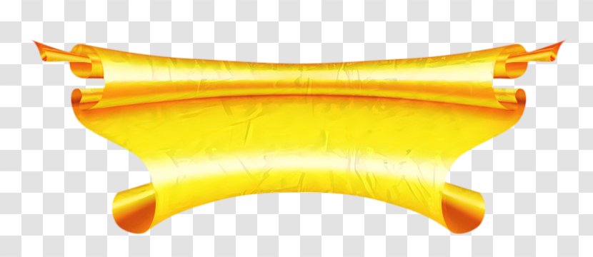 Gold Ribbon - Yellow - Plastic Transparent PNG