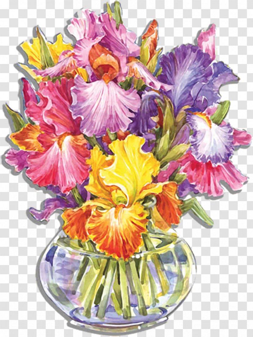 Cut Flowers Flower Bouquet Floral Design Irises - Of Transparent PNG