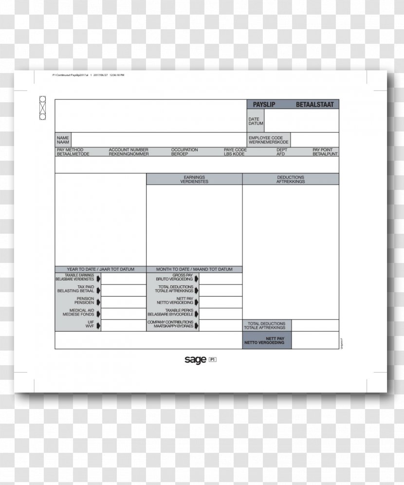 Paycheck Payroll Security - Pastel Accounting Transparent PNG