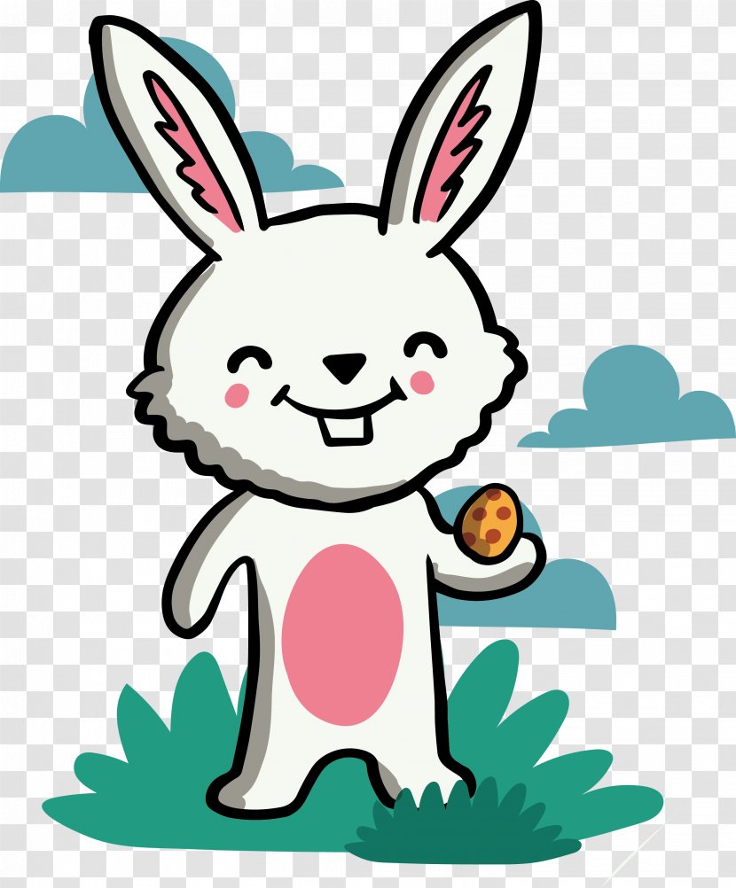 Easter Bunny Rabbit Cartoon White - Color - Material Transparent PNG