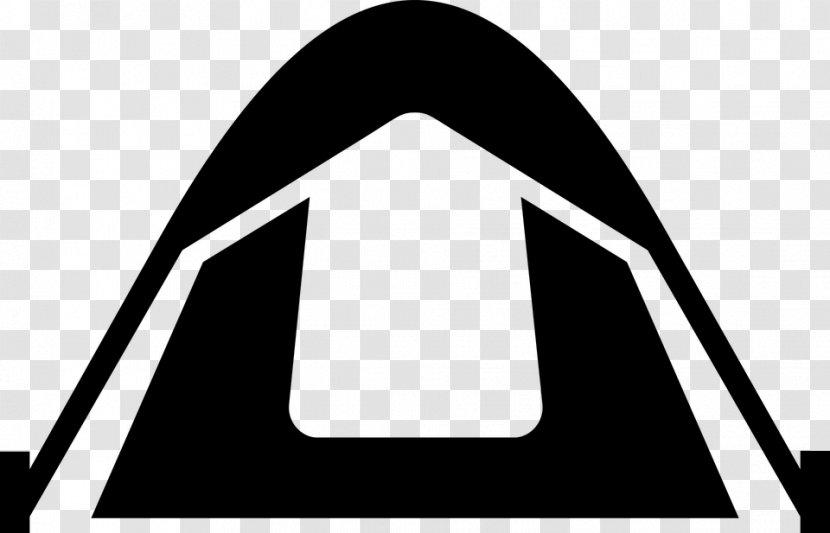 Tent Camping Clip Art - Black And White - Tents Transparent PNG