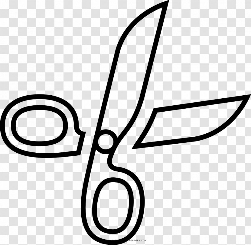 Scissors Drawing Coloring Book Knife Painting - Monochrome Transparent PNG