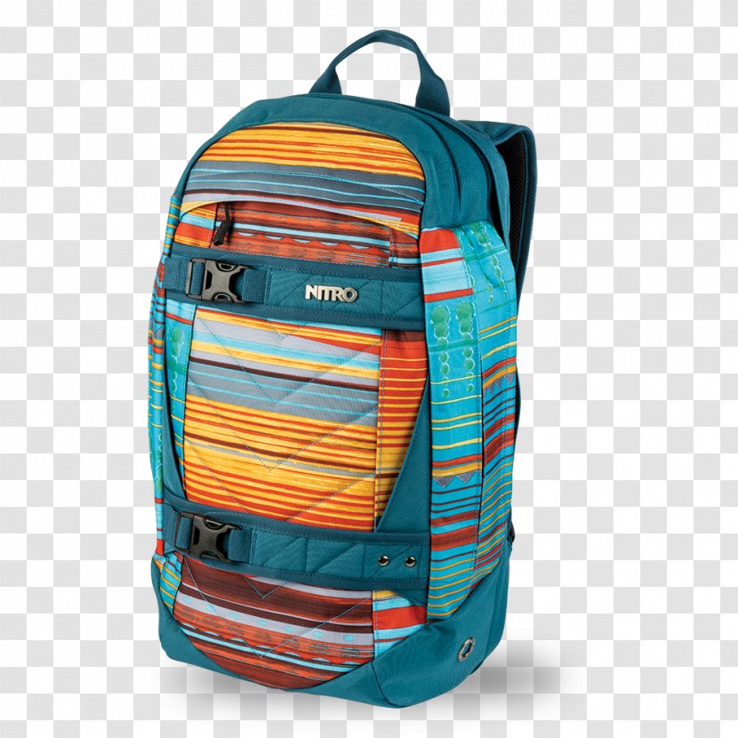 Nitro Snowboards Backpack Pocket Snowboarding - Turquoise - Golden Imprint Transparent PNG