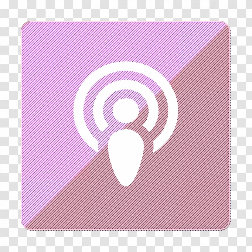 Gloss Icon Media Podcast - Magenta Spiral Transparent PNG