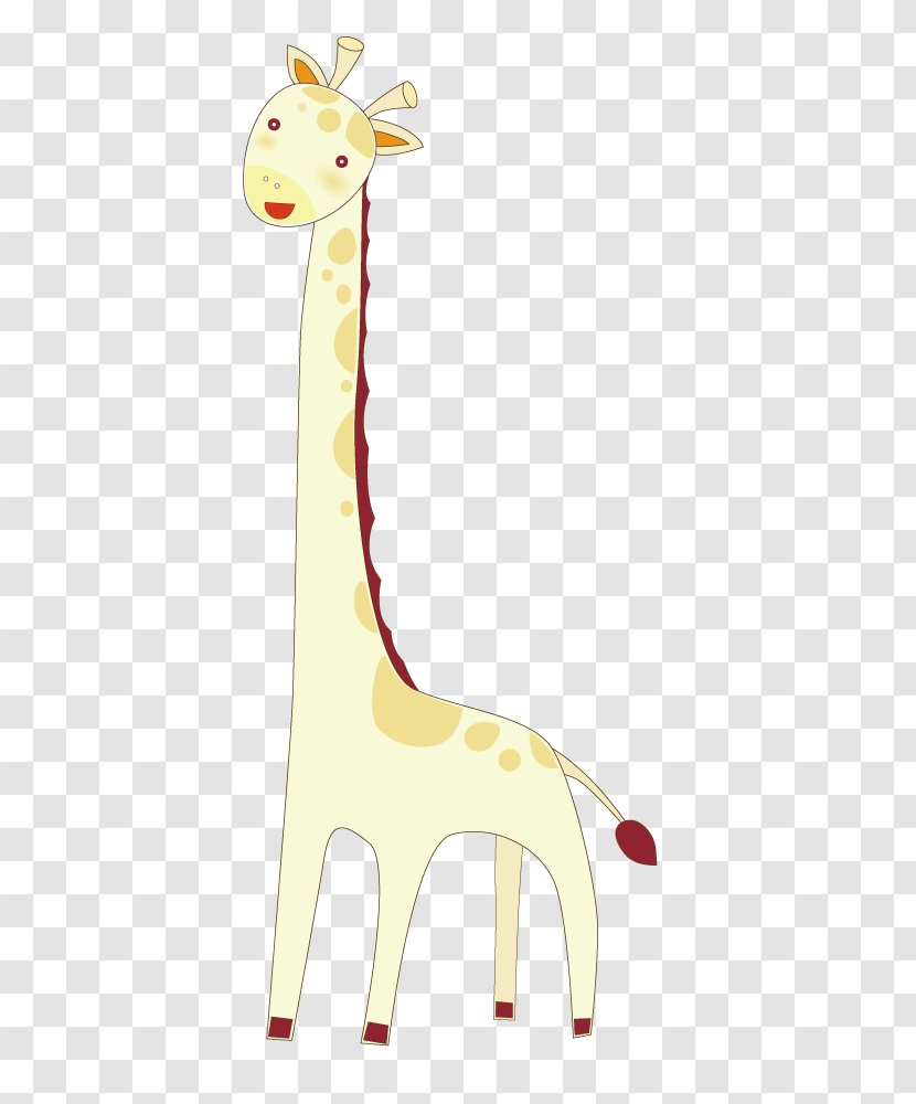 Giraffe Cartoon Illustration - Vertebrate - Meng Da Transparent PNG