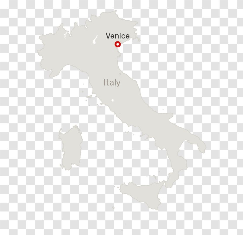 Italy Map Civil Ensign Flag - Venice Transparent PNG